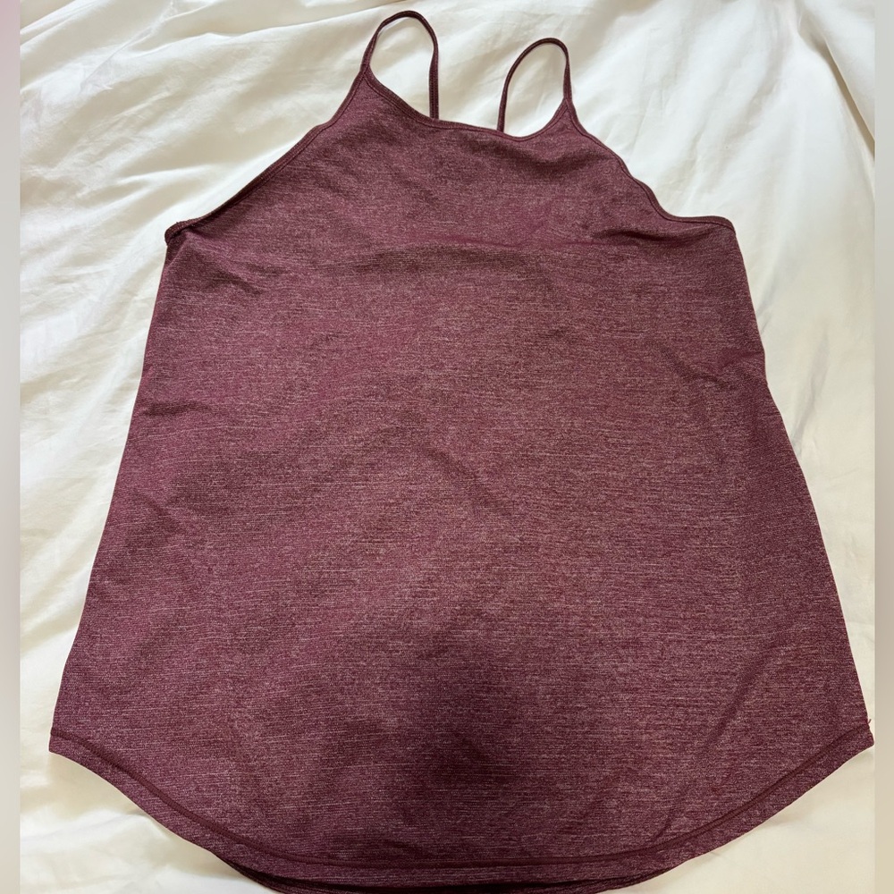 Lululemon Athletica Red Tank Top with Curved Hem